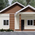 Lagenda Mas Modern house with brown accents.